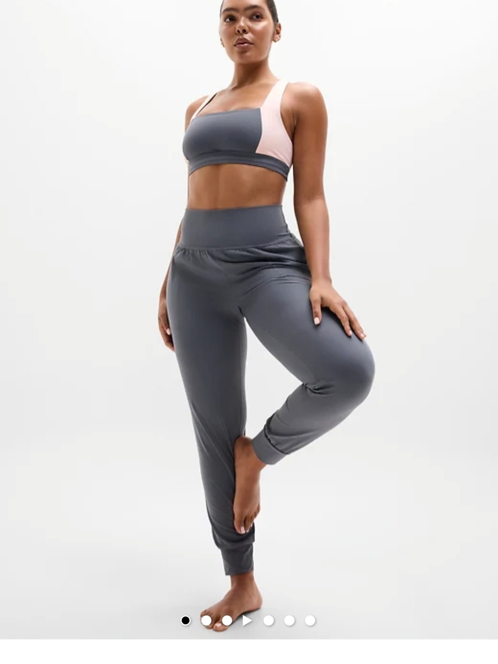 Athleta Gray Salutation Joggers